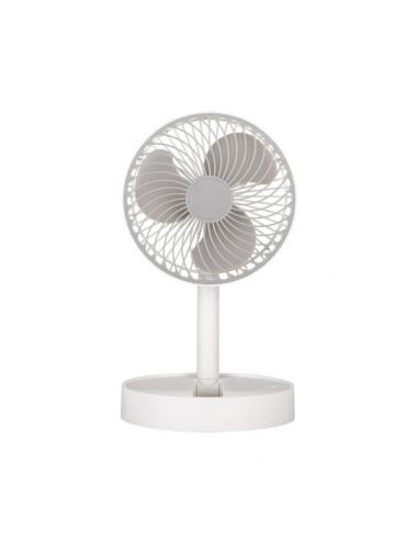 Jerico Wireless Dc Laptop Fan White/gray 5w 3vel Rechargeable, Alim.usb, Orientable 3blades Regx17x17cm