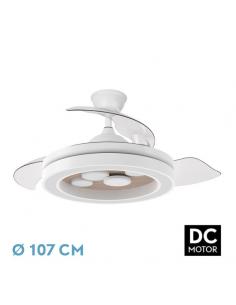 Ventilador Dc Cupido 55w Blanco/haya 3asp.107d 4960l 3000-4500-6500k Reg.intensidad+remoto+memoria+temporizador