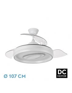 Ventilador Dc Maracana 57w Blanco 3asp.107d 5980lm 3000-4500-6500k Reg.intensidad+remoto+memoria+temporizador