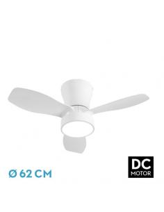 Ventilador Dc Piton 24w 2160lm Blanco 3asp 3velocidades 62d  3000-4000-6500k,remoto+reg.intensidad+temporizador
