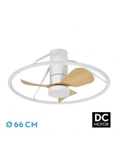 Ventilador Dc Oporto 46w Blan/haya 3asp.66d 4600lm 3000-4000-6500k 6vel Remot,tempo,3int.rg