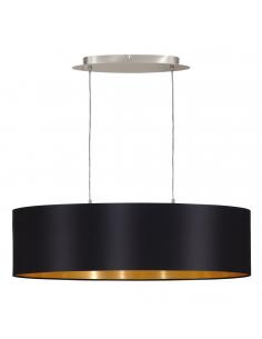 EGLO 31611 - MASERLO Hanging Lamp in Nickel-matte Steel and Textile
