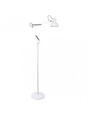 Flexo De Pie Articulable Rutilo 1xe27 Blanco 180x28x28 Cm