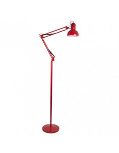 Rutile 1xe27 red articulable floor lamp 180x28x28 cm
