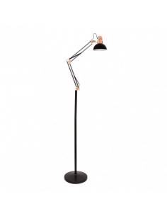 Rutile 1xe27 Black/copper 180x28x28 Cm adjustable floor lamp