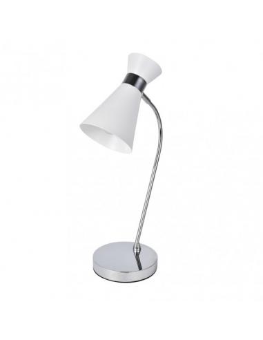 Sobremesa Petra 1xe14 Blanco/cromo 48x24x15 Cm Orientable