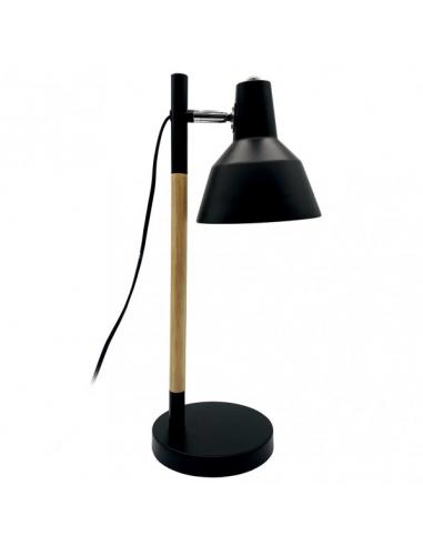 Flexo Basil 1xe14 Negro/haya 50x17x23 Cm Articulable Y Orientable 350Âº