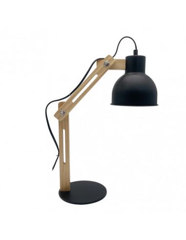 Flexo Baptista 1xe27 Black/beech 46x14x35 Cm Articulable