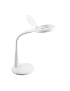 Plath White Flexo 8w 595lm 5000k C/magnifying glass Reg.inten Flexib Orientab Tactil 43x18x38cm