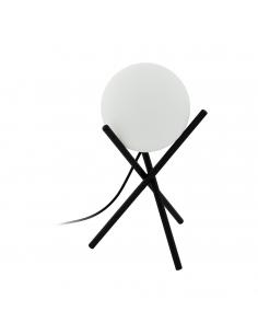 EGLO 97333 - CASTELLATO Living Room Lamp in Black Steel and Matte Opal Glass