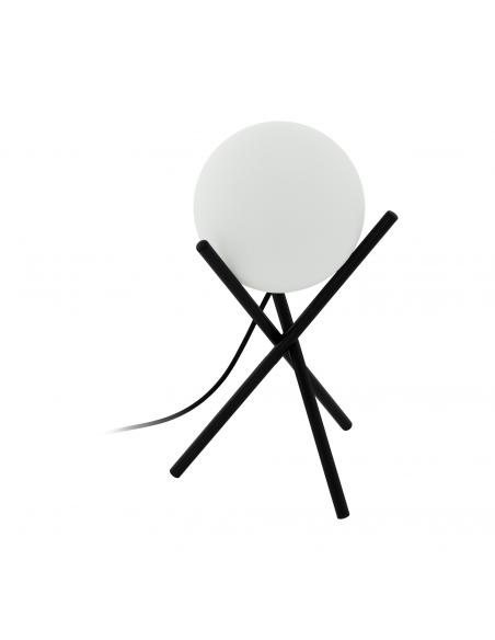 EGLO 97333 - CASTELLATO Living Room Lamp in Black Steel and Matte Opal Glass