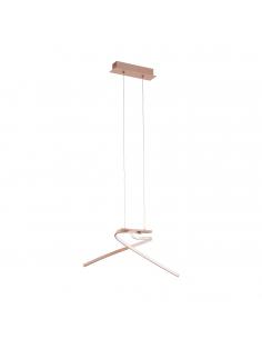 EGLO 97362 - PALOZZA LED pendant lamp in rose gold aluminum and acrylic