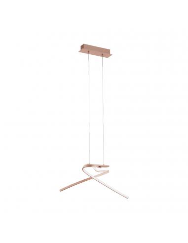 EGLO 97362 - PALOZZA LED pendant lamp in rose gold aluminum and acrylic