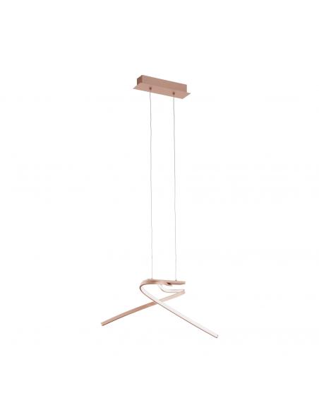 EGLO 97362 - PALOZZA LED pendant lamp in rose gold aluminum and acrylic