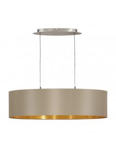 EGLO 31613 - MASERLO Hanging Lamp in Nickel-matte Steel and Textile