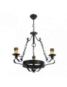 Rustic Lamp 3xe27 Medieval Black Regx47x47 Cm