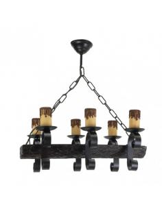 6xe27 Trunk Black/brown Regx50x35 Cm Lamp