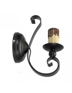 Rustic Wall Light 1xe27 Medieval Black 26x12x17 Cm