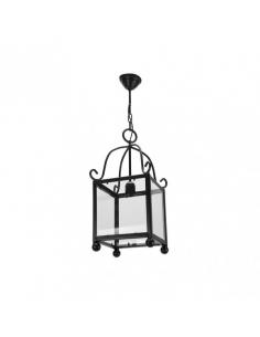 Monastery Forge Lantern 1xe27 Black Regx22x22 Cm
