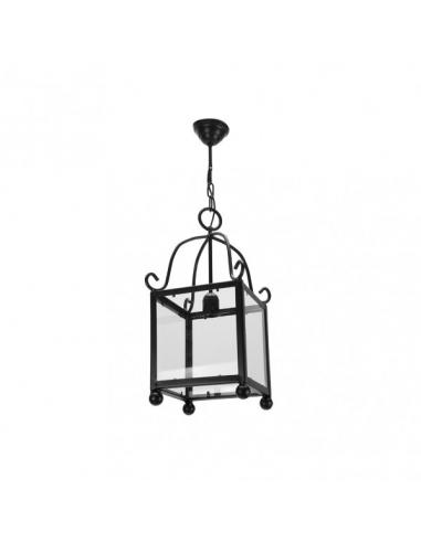 Monastery Forge Lantern 1xe27 Black Regx22x22 Cm