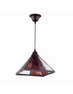 Purple Pyramid Lantern Pendant 1xe27 Regx27