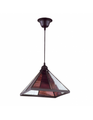 Colgante Farol Piramide Violeta 1xe27 Regx27