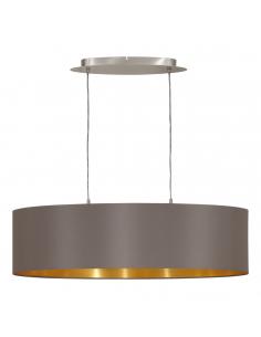 EGLO 31614 - MASERLO Hanging Lamp in Nickel-matte Steel and Textile