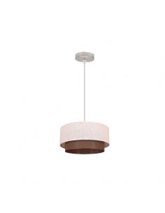 Double Pendant 1l. Beige/brown Cylind REGX35X35