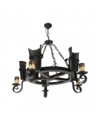 Lampara Cantina 5xe27 Marron Regx70x70 Cm