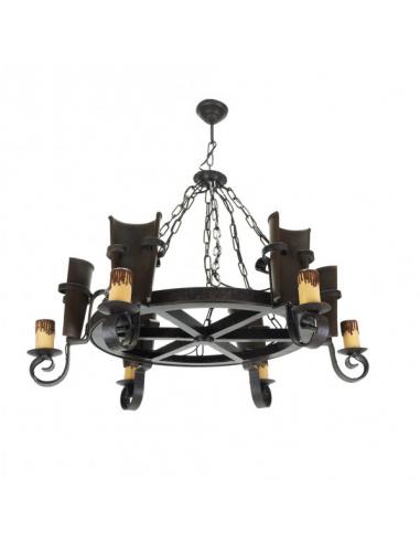 Lampara Cantina 6xe27 Marron Regx83x83 Cm