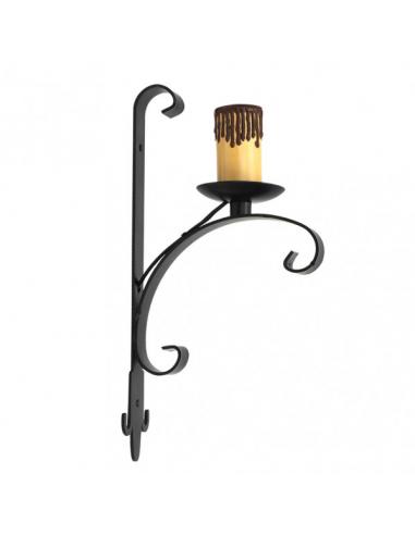 Aplique Rustico Rueda 1xe27 Marron 35x8x18 Cm