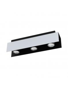 EGLO 97396 - VISERBA LED Ceiling Light in White Steel aluminum, black