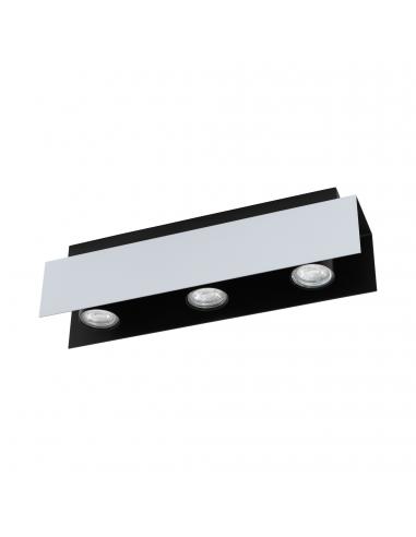 EGLO 97396 - VISERBA LED Ceiling Light in White Steel aluminum, black