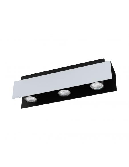 EGLO 97396 - VISERBA LED Ceiling Light in White Steel aluminum, black