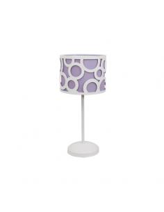 Orlando Table Light Lilac/white 1xe14 42x18x18 Cm