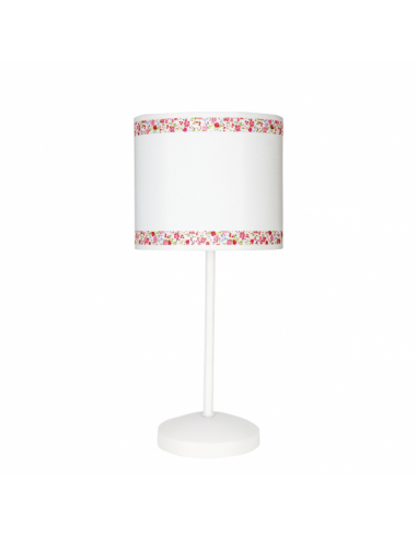 White/pink Border Table Lamp 1xe14