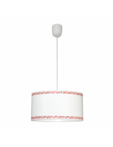 White/pink Border Pendant 1xe27 Regx35d