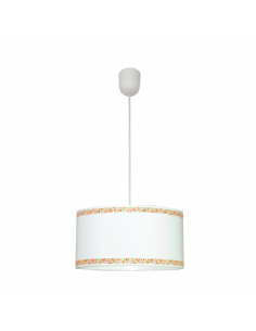 White/orange Border Pendant 1xe27 Regx35d