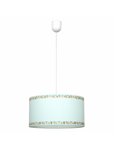 Colgante Cenefa Verde Agua 1xe27 Regx35d