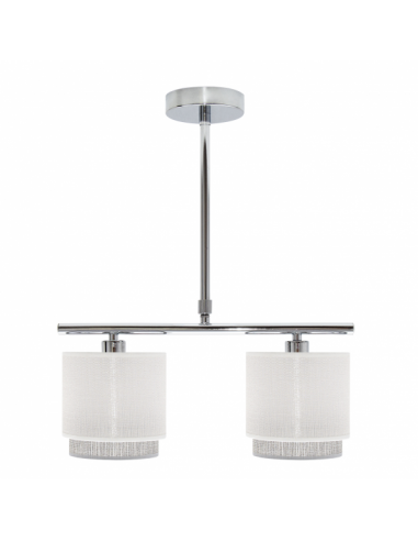 Lampara Kenya 2xe14 Blanca/gris Regx40x14 Cm