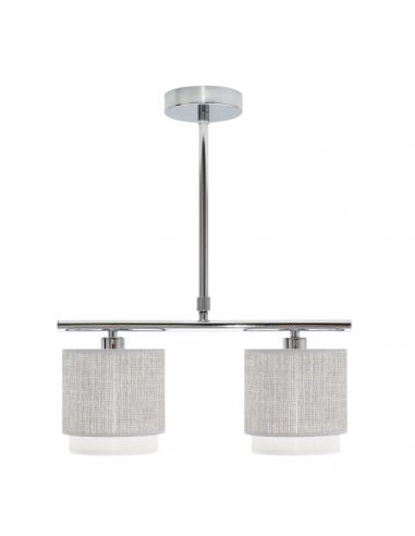 Lampara Kenya 2xe14 Gris/blanca Regx40x14 Cm