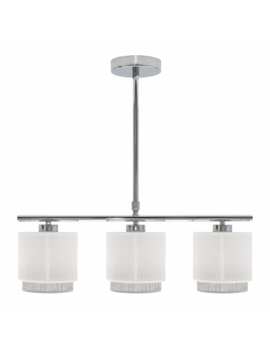 Lampara Kenya 3xe14 Blanca/gris Regx56x14 Cm