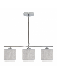 Lampara Kenya 3xe14 Gris/blanca Regx56x14 Cm