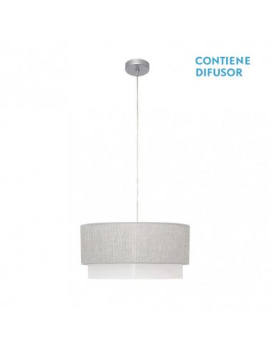 Kenya 3xe27 Pendant Gray/white Regx40x40 Cm