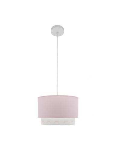 Colgante Trazos 1xe27 Rosa Bebe Regx30x30 Cm