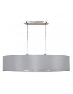 EGLO 31617 - MASERLO Hanging Lamp in Nickel-matte Steel and Textile Fabric
