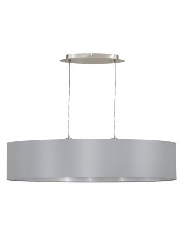 EGLO 31617 - MASERLO Hanging Lamp in Nickel-matte Steel and Textile Fabric