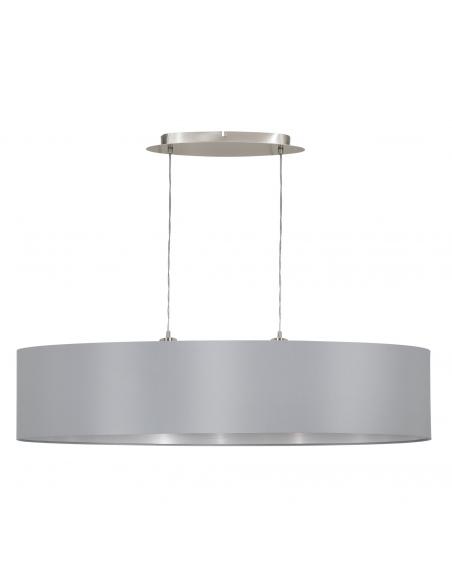 EGLO 31617 - MASERLO Hanging Lamp in Nickel-matte Steel and Textile Fabric