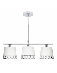 Lampara Dalia 3xe14 Blanco/plata Regx56x16 Cm