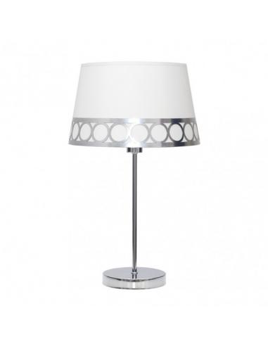 Sobremesa Dalia 1xe14 Blanco/plata 44x25x25 Cm